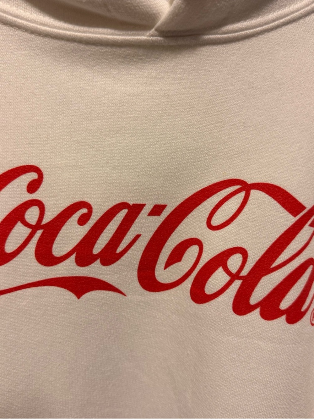 Coca-Cola Red Logo on White Pullover